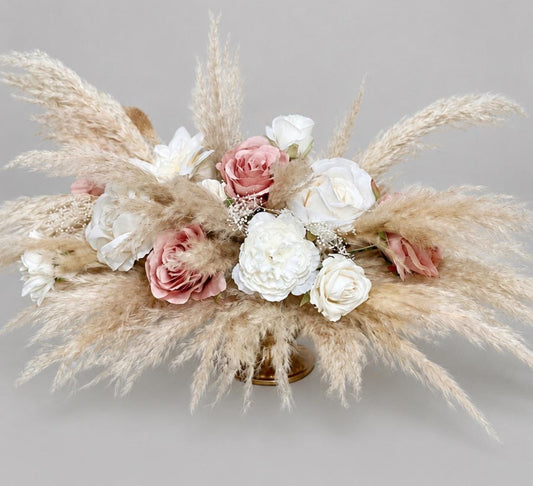 Wedding Centerpiece Dusty Rose Boho Table Decor White Centerpiece Pink Wedding Table Centerpiece Pampas Grass Artificial Flower Reddit