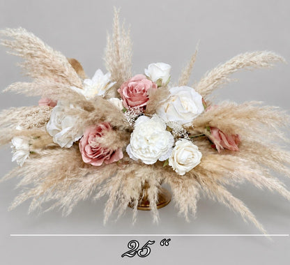 Wedding Centerpiece Dusty Rose Boho Table Decor White Centerpiece Pink Wedding Table Centerpiece Pampas Grass Artificial Flower Reddit