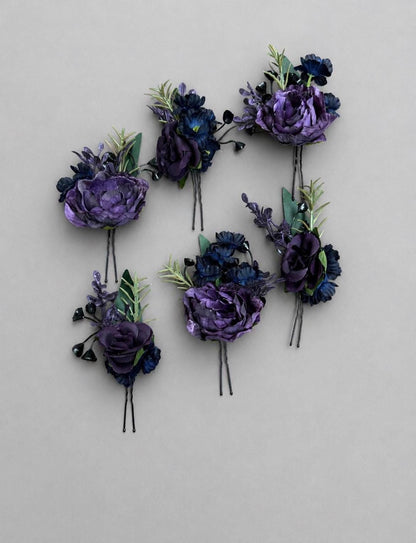 CUSTOM Hair Pin, Wedding Hair Pin, Bridal Hair Accessory, Artificial Flowers Hair Pin, Floral Bridesmaids Hair Pin, Bobby Pin Fake Flower
