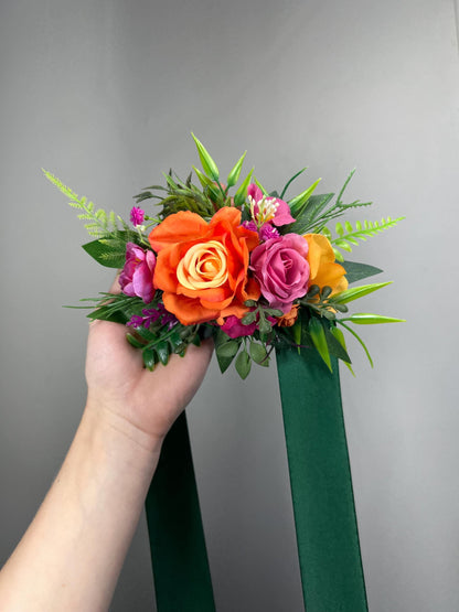 CUSTOM Flower Sash Belt, Flower Girl Sash, Wedding Rustic Floral Belt, Artificial Flowers Bridesmaids Sash, Baby Shower Sash
