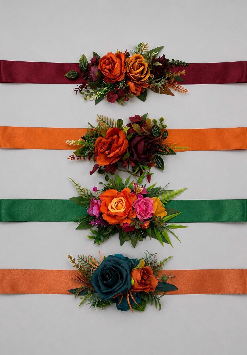 CUSTOM Flower Sash Belt, Flower Girl Sash, Wedding Rustic Floral Belt, Artificial Flowers Bridesmaids Sash, Baby Shower Sash