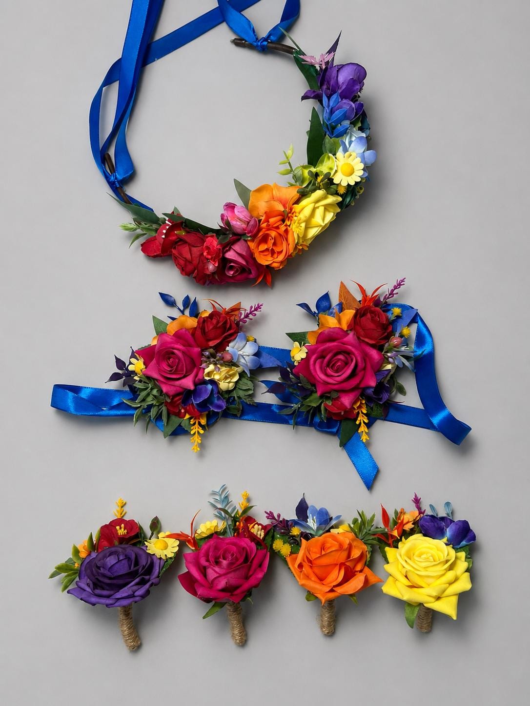 Rainbow Boutonniere, Colorful Wedding Boutonniere, Pride Boutonniere, Groom Flower, Groomsmen Boutonniere, Festival Wedding Flowers