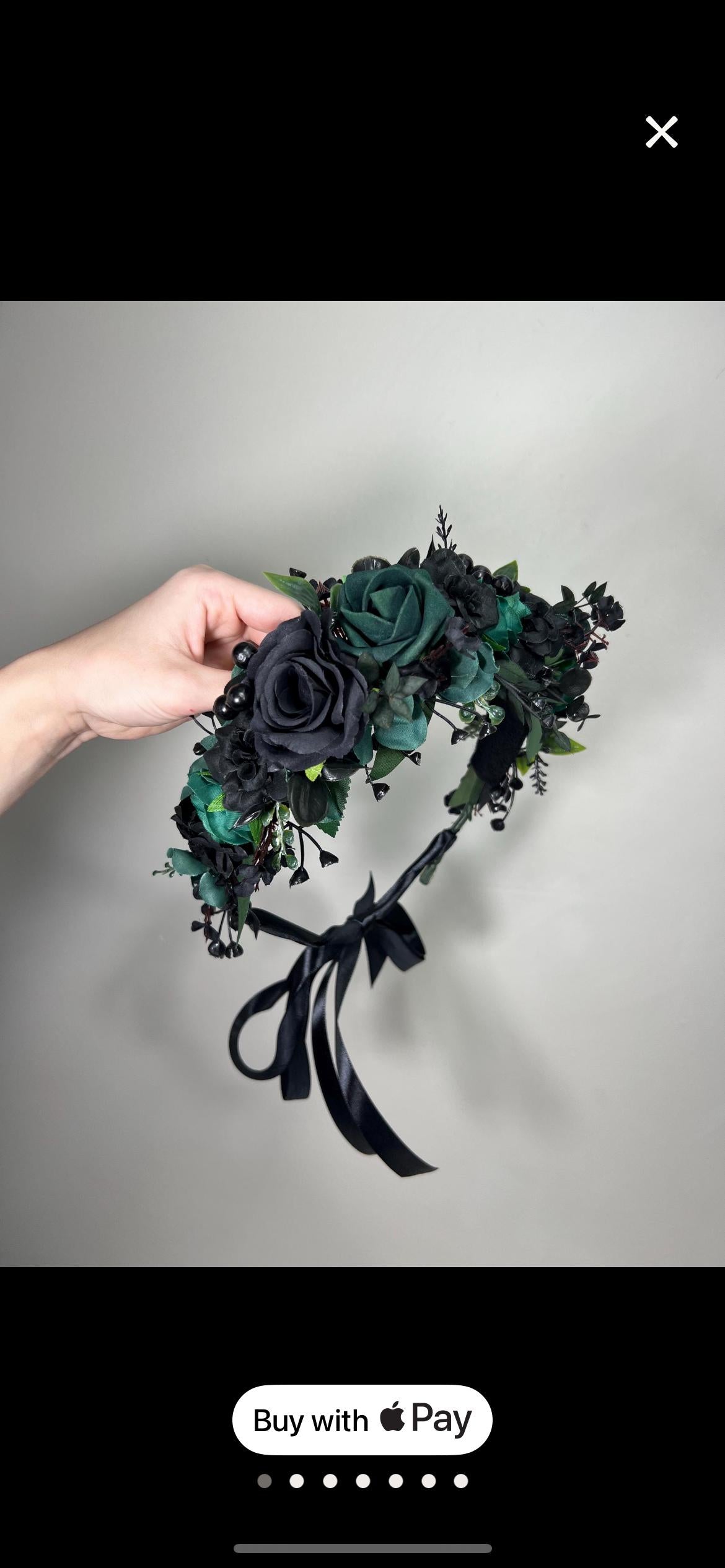 Black Emerald Green Wedding Bouquet, Gothic Bridal Bouquet, Black Wedding Flowers, Dark Green Silver Bouquet, Bridesmaids Black Green Flower