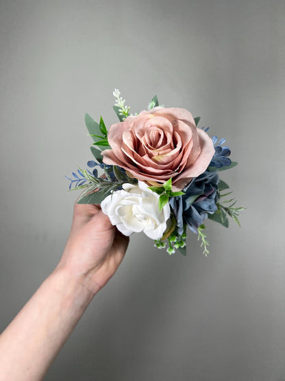 Blue Dusty Rose Cake Decoration Wedding White Dusty Rose Blue Cake Topper Blush Blue Wedding Cake Decoration Flower Artificial Topper Reddit