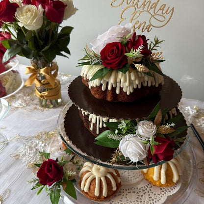 White Red Cake Decoration Wedding Cake Topper Red Flower Cake Arrangements White Red Gold Cake Decoration Ivory Red Flower Cake Decor Gold