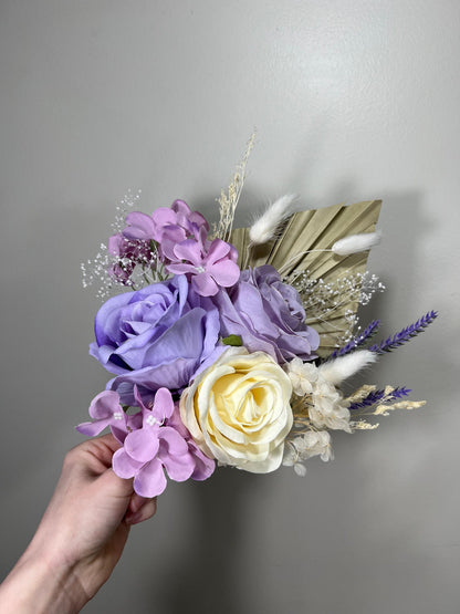 Cake Topper White Wedding Decor Purple Boho Cake Arrangements Lilac Wedding Palm Leave Pink Cake Decoration White Artificial Flowers Reddit