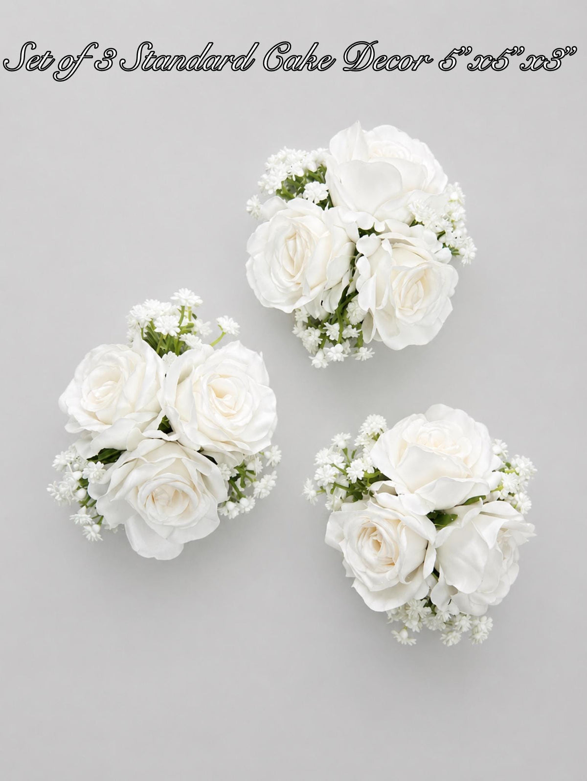 White Ivory Cake Decoration Wedding Baby Breath Cake Arrangement Artificial Flowers White Roses Floral Cake Decor Silk Reddit