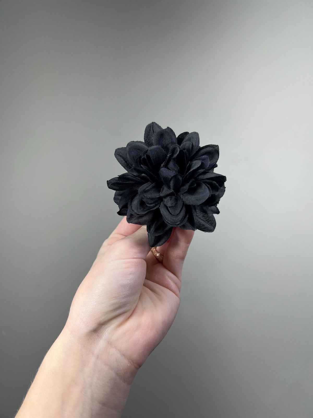 Black Dahlia Artificial Flower 3”, Gothic Wedding Decor, DIY Floral Embellishment, Black Flower Heads, Craft Supplies Bouquet Dahlia