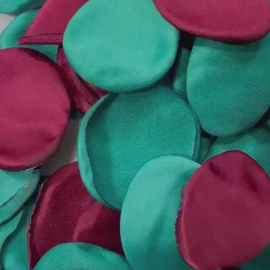 Teal Burgundy Petals Wedding Petals Teal  Flower Girl Petals Burgundy Teal Wedding Aisle Decor Flower Petals Teal Ceremony Decor Confetti