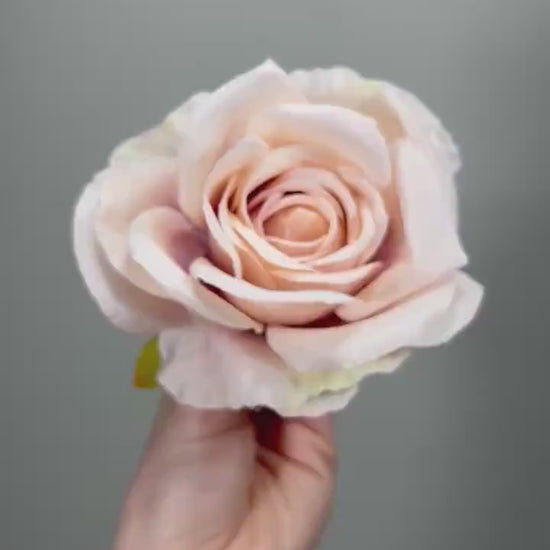 Blush Rose Flower 4” Wedding Blush Flower Heads Craft Supplies Wedding Blush Pink Rose Heads Silk Flower Blush Roses Pink Artificial Flower