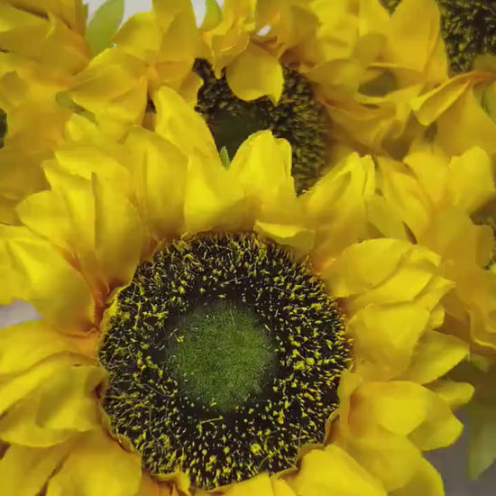 Sunflower Head Flower 3.5 inch Artificial Wedding Sunflower Head Flower Head Sunflower DIY Wedding Supplies Craft Sunflower Big Fake Flower