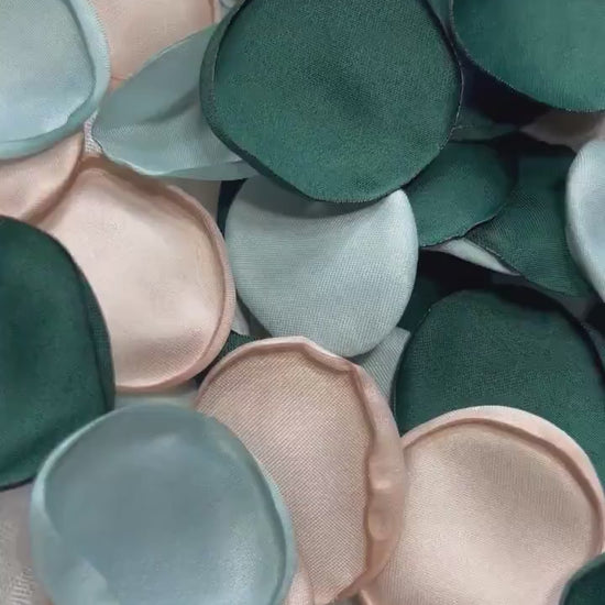 Green Petals Wedding Decor Flower Girl Petals Emerald Green Mint Wedding Aisle Decor Flower Beige Petals Forest Green Hunter Confetti