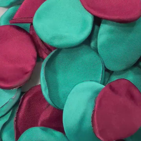 Teal Burgundy Petals Wedding Petals Teal  Flower Girl Petals Burgundy Teal Wedding Aisle Decor Flower Petals Teal Ceremony Decor Confetti