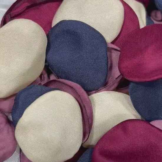 Blue Petals Wedding Decor Flower Girl Petals Navy Blue Burgundy Wedding Aisle Decor Flower Petals Burgundy Ceremony Decor Gold Confetti