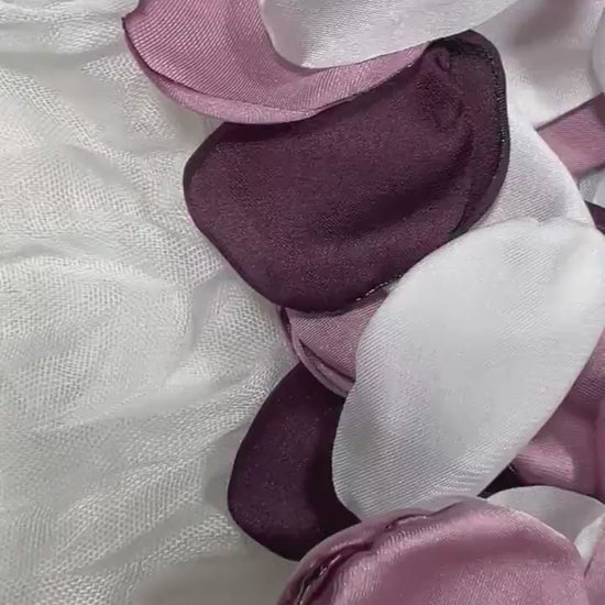 Purple Petals Wedding Decor Flower Girl Petals Purple White Wedding Aisle Decor Flower Petals Pink Ceremony Decor Bridal Shower Confetti