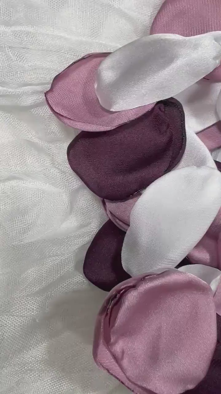 Purple Petals Wedding Decor Flower Girl Petals Purple White Wedding Aisle Decor Flower Petals Pink Ceremony Decor Bridal Shower Confetti