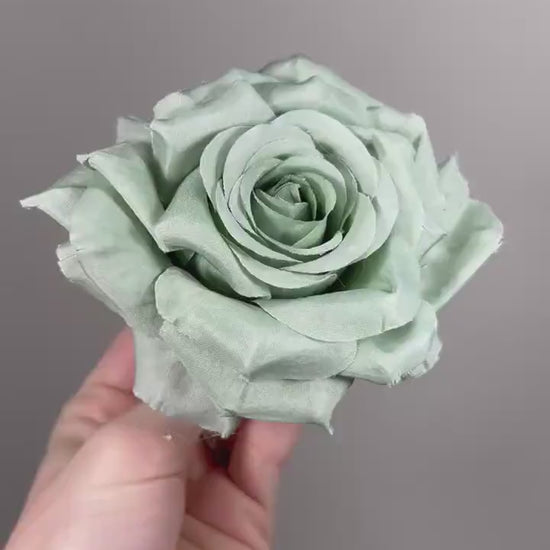 Sage Flower Head Wedding Sage Green 4” Artificial Sage Heads Craft Supplies Wedding Sage Green Flowers DIY Dusty Sage Flower Head