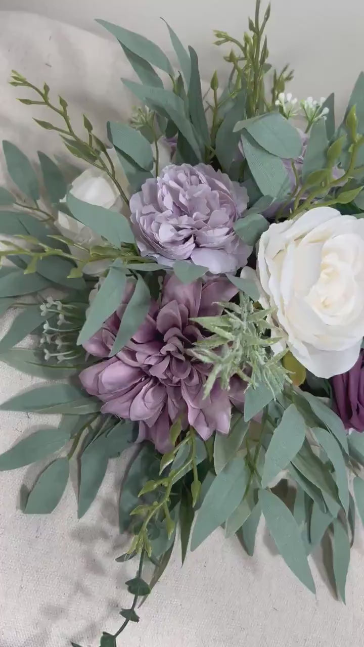 Purple Centerpiece White Lavender Table Flower Ball Decoration White Table Centerpiece Barrel Plum Whiskey Ivory Puple Arrangement Mauve