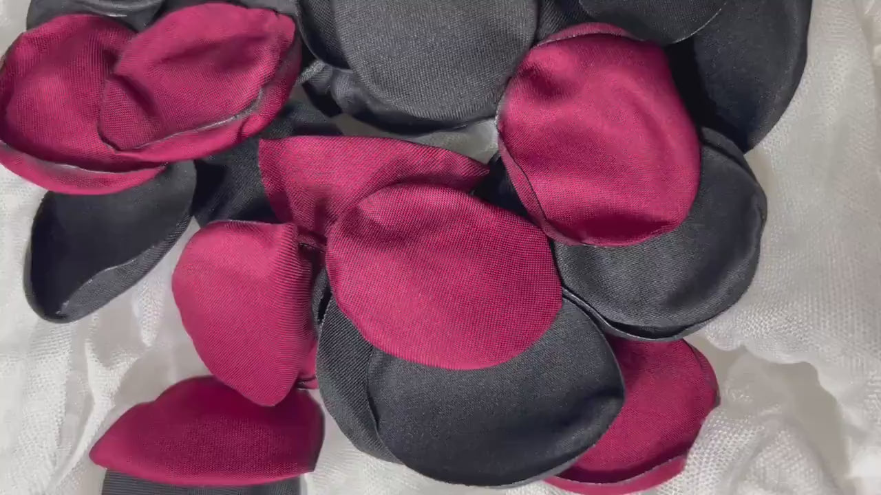 Black Burgundy Petals Wedding Decor Flower Girl Petals Black Wedding Aisle Decor Flower Petals Black Burgundy Ceremony Decor Confetti