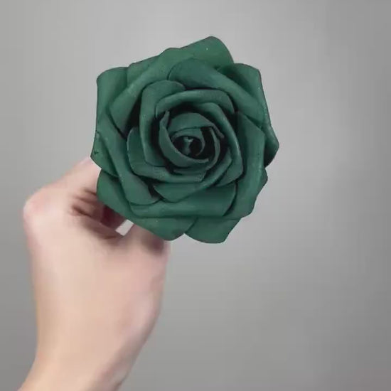 Emerald Green Flower Head Wedding Decor Forest Green Small Flower Head Wedding DIY Craft Supplies Wedding Green Flower Head Home Decor