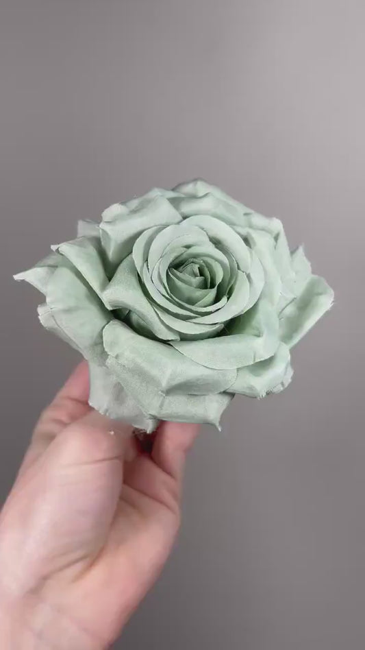 Sage Flower Head Wedding Sage Green 4” Artificial Sage Heads Craft Supplies Wedding Sage Green Flowers DIY Dusty Sage Flower Head