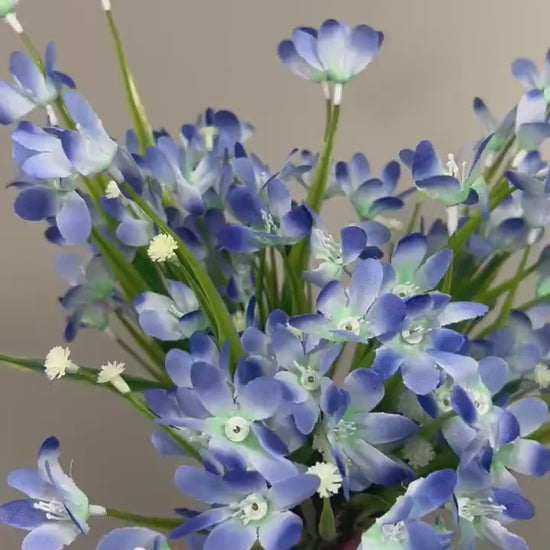 Blue Flowers 1 Bunch Artificial Wedding Blue Flower with Stems Light Blue Flowers Silk Artificial Blue Blossoms Flowers Wild Blue Delphinium