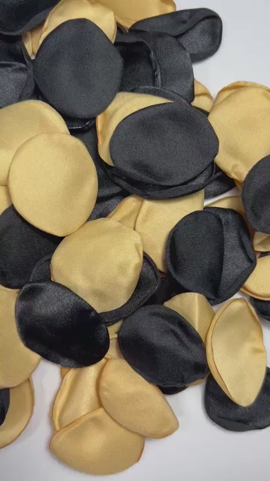 Black Gold Petals Wedding Decor Black Flower Girl Petals Wedding Aisle Decor Flower Petals Gold Black Gold Ceremony Confetti Bridal Shower