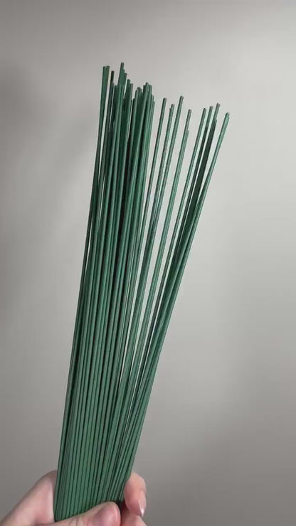 Flower Stem Wire for Flower Heads Green DIY Bouquet Stem Diameter 2 mm Length 15.75" Stem Wrapping and Crafts Iron Wire