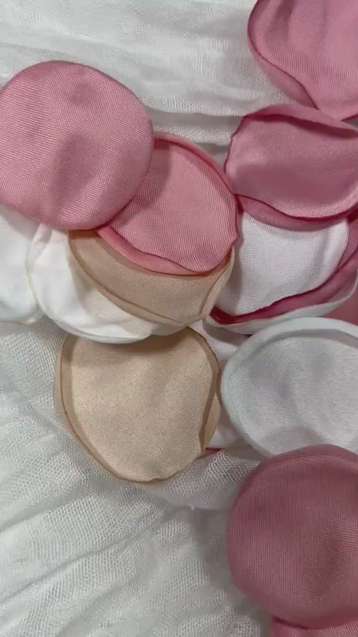 White Petals Wedding Decor Flower Girl Petals Dusty Ros Aisle Decor Flower Pink Petals Tan Ceremony Decor Champagne Confetti Blush