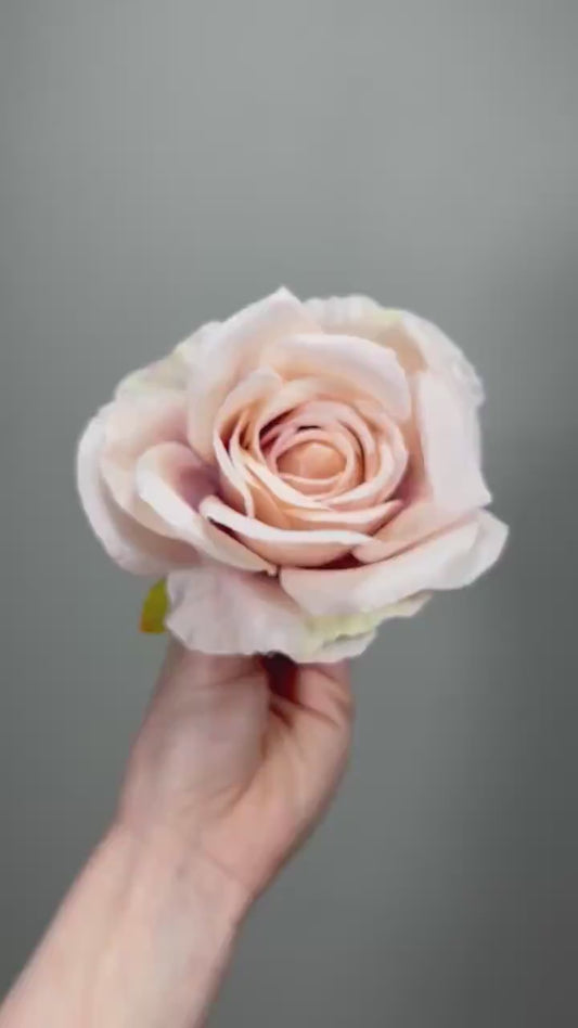 Blush Rose Flower 4” Wedding Blush Flower Heads Craft Supplies Wedding Blush Pink Rose Heads Silk Flower Blush Roses Pink Artificial Flower