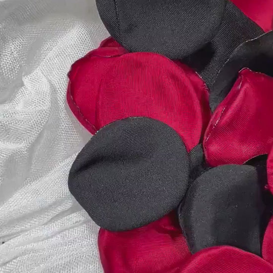 Black Red Petals Wedding Decor Flower Girl Petals Black Wedding Aisle Decor Flower Petals Black Ceremony Decor Red Confetti