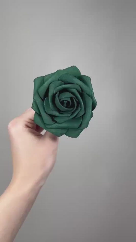 Emerald Green Flower Head Wedding Decor Forest Green Small Flower Head Wedding DIY Craft Supplies Wedding Green Flower Head Home Decor