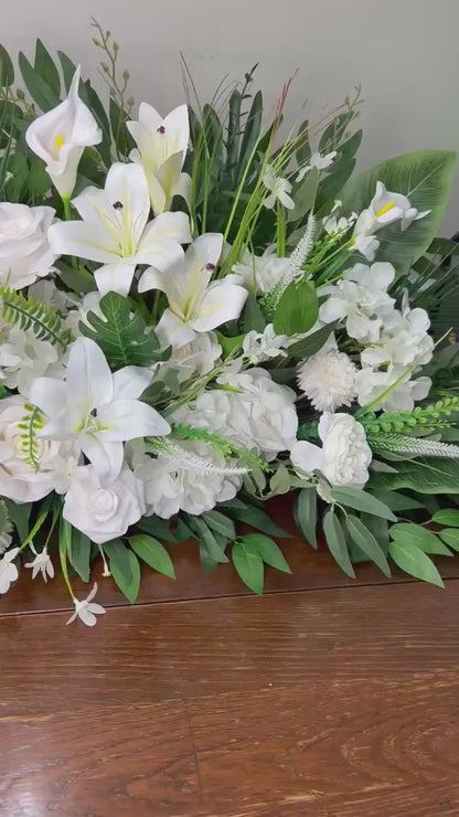 White Centerpiece Wedding Lily Table Centerpiece Altar Arrangement White Floor Arrangement Aisle Decor Church Spring White Calla Lily Ivory