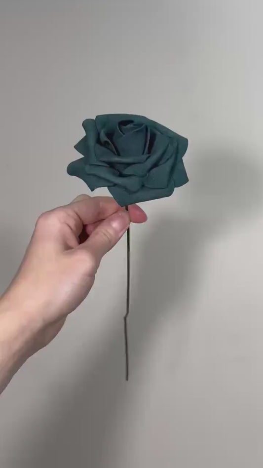 Dark Teal Flower Head Wedding Decor Teal Small Flower Rose Wedding DIY Craft Supplies Wedding Deep Teal Green Flower Head Dark Teal