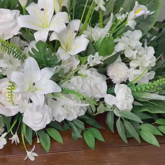 White Centerpiece Wedding Lily Table Centerpiece Altar Arrangement White Floor Arrangement Aisle Decor Church Spring White Calla Lily Ivory