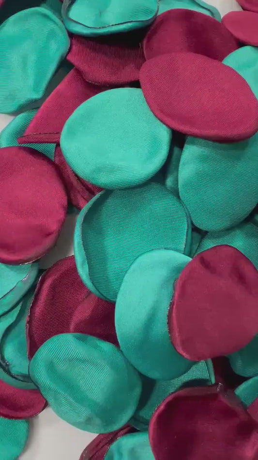 Teal Burgundy Petals Wedding Petals Teal  Flower Girl Petals Burgundy Teal Wedding Aisle Decor Flower Petals Teal Ceremony Decor Confetti
