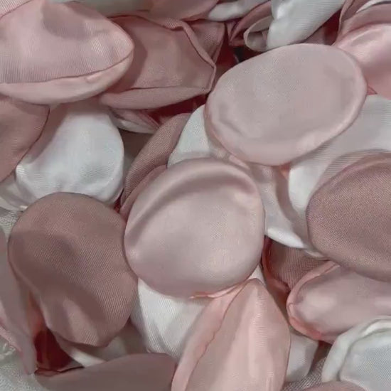 White Blush Petals Wedding Decor Flower Girl Petals Dusty Rosy Aisle Decor Flower Pink Petals Tan Ceremony Decor Champagne Confetti
