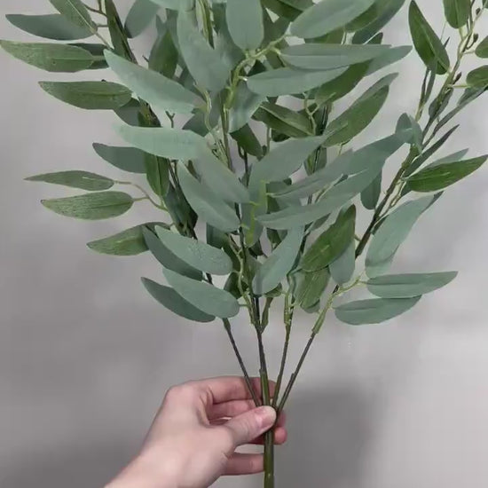 Bulk Artificial Willow Leaves 1 Bunch Bundle Sage Greenery Eucalyptus Stems Decor Wedding Sage Greenery Faux Foliage Willow Craft Supplies