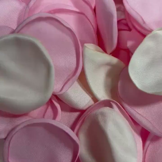 Pink Petals Ivory Wedding Decor Flower Girl Petals Pink Ivory Wedding Aisle Decor Flower Petals Pink Ceremony Decor Bridal Shower Confetti