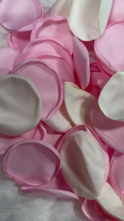 Pink Petals Ivory Wedding Decor Flower Girl Petals Pink Ivory Wedding Aisle Decor Flower Petals Pink Ceremony Decor Bridal Shower Confetti
