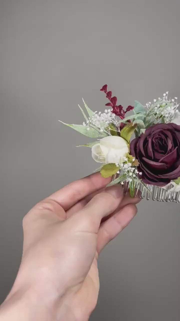 Wedding Bouquet Burgundy Bridal Red Rustic Bouquet Burgundy Bridesmaids White Christmas Bouquet Eucalyptus Dahlia Ivory Artificial Flowers