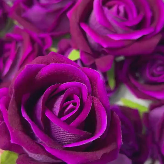 Purple Rose Heads Wedding Artificial Purple 2.5” Magenta Flower Head Heads Dark Purple Craft Supplies Wedding Magenta Roses Head Home Decor