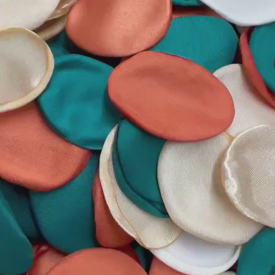 Teal Orange Petals Wedding Decor Flower Girl Petals Dark Teal Terracotta Wedding Aisle Decor Flower Petals Teal Rust Confetti