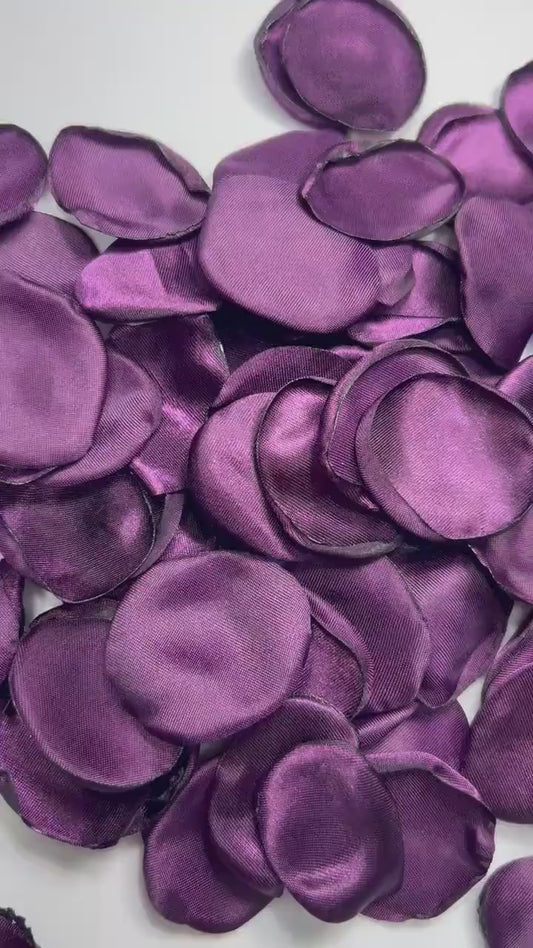 Purple Petals Wedding Decor Flower Girl Petals Dark Purple Wedding Aisle Decor Flower Petals Plum Ceremony Decor Plum Confetti