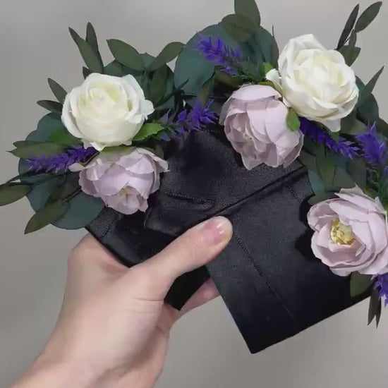 Wedding Pocket Boutonniere White Purple Groom Boutonnière Square Groomsmen Wedding Purple Rustic Artificial Flower Lavender Boutonnière