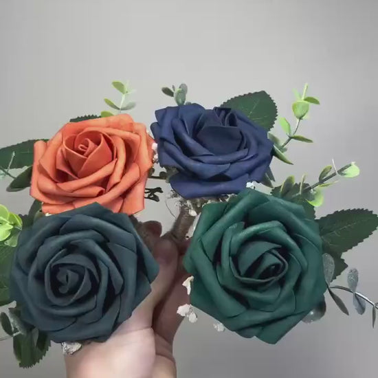 Rose Boutonniere with Eucalyptus - Wedding, Prom & Homecoming Flowers