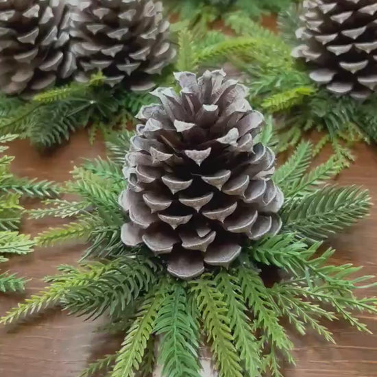 Mini Christmas Centerpiece Wedding Pine Cones Winter Decor Rustic Table Arrangement Party Decoration Small Evergreen Artificial Pine Tree