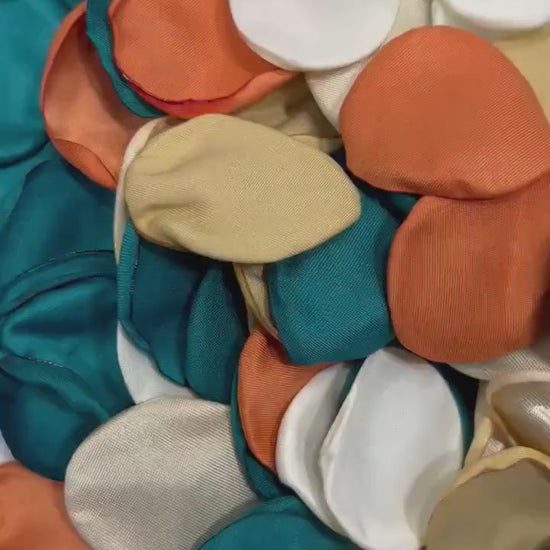 Teal Petals Wedding Decor Flower Girl Petals Teal Orange Wedding Aisle Decor Flower Petals Terracotta Ceremony Teal Decor Dusty Rose