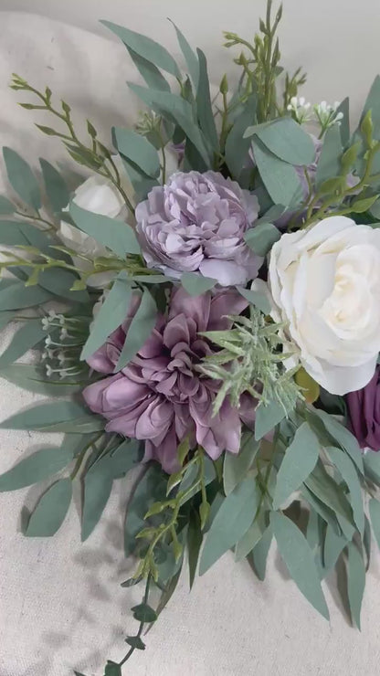 Purple Centerpiece White Lavender Table Flower Ball Decoration White Table Centerpiece Barrel Plum Whiskey Ivory Puple Arrangement Mauve