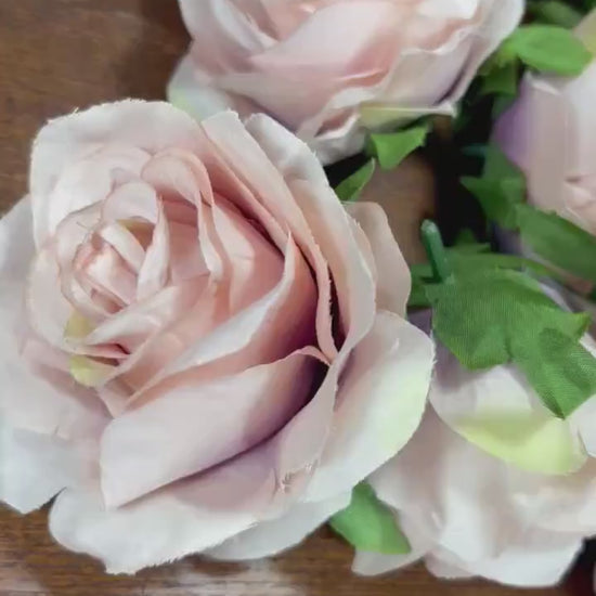 Dusty Rose Artificial Flowers Head Rose High Quality Wedding Fake Roses Dusty Rose Silk Bridal Accessories Decoration Home Decor DIY Wedding